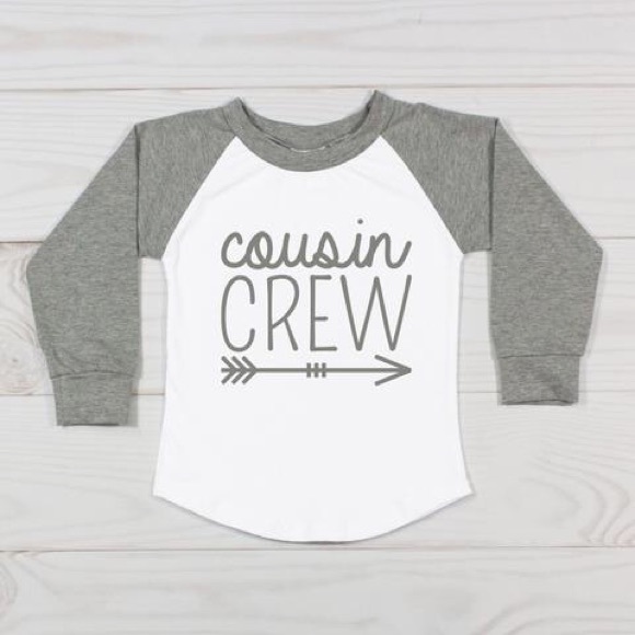 🆕Personalized Kids Cousin Crew Raglan Tees - Picture 4 of 9